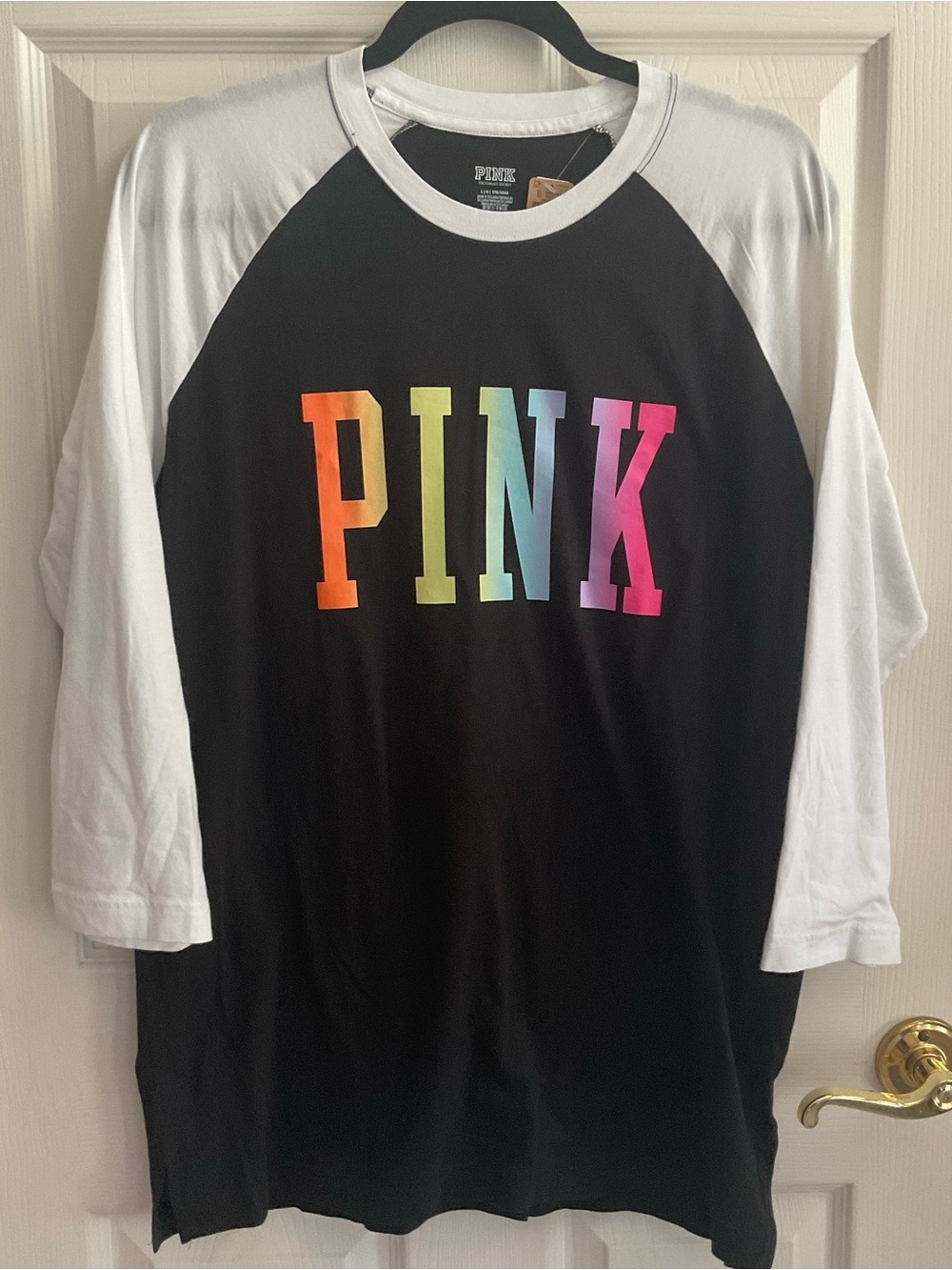 PINK 3/4 Length Long Sleeve Tee